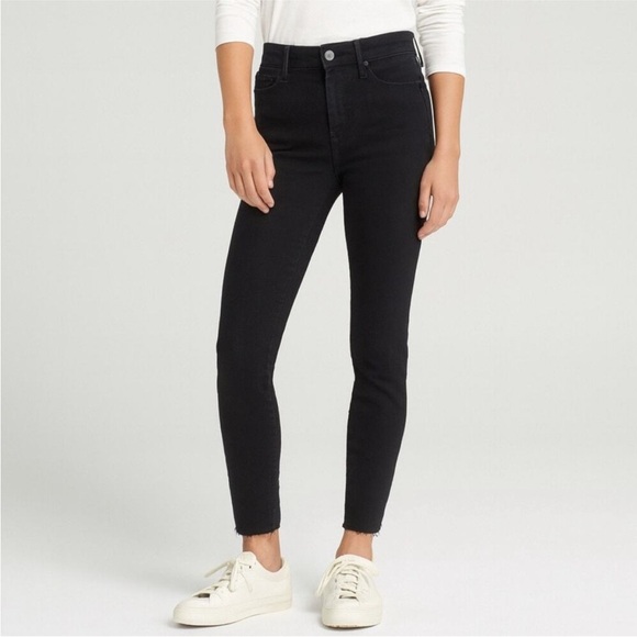Mother The Looker Ankle Fray Jeans Not Guilty Black Skinny 28 - Picture 1 of 8